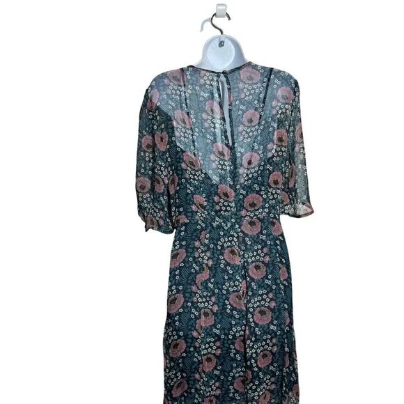 Natalie Martin Ramya Maxi dress size XS NWT includes slip flutter sleeves - Picture 5 of 13